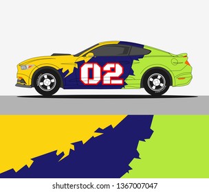 abstract racing graphic stripe background kit for vehicle vinyl wrap