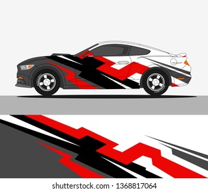 abstract racing graphic stripe background kit for vehicle vinyl wrap, race car sticker, and rally livery
