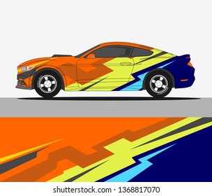 abstract racing graphic stripe background kit for vehicle vinyl wrap, race car sticker, and rally livery