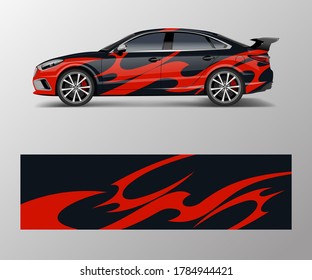 abstract Racing graphic vector for sport car wrap design