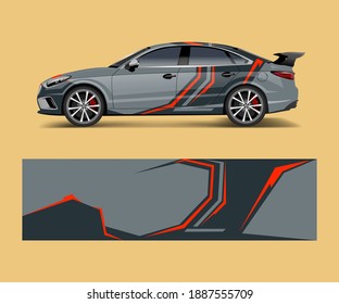 abstract Racing graphic vector for sport car wrap design