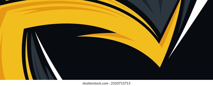 Abstract racing grey yellow design concept. 