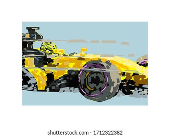 
abstract racing illustrations for clothing, books, prints and more