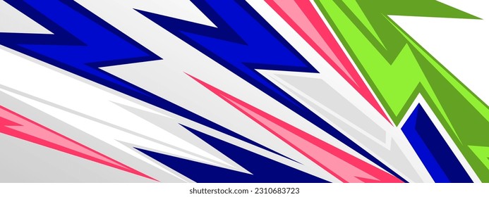 Concepto de diseño multicolor de carreras abstractas. Ilustración vectorial de patrones geométricos