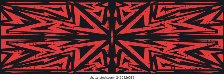 Abstract racing pattern background in red and black color. Sports vector backgrounds. Suitable for backdrop, poster and cover template.
