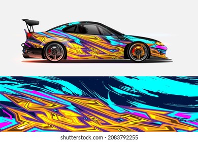 abstract racing shape with modern camouflage design for vehicle vinyl wrap