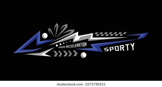 Abstract racing sports wrap decal sticker concept