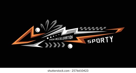 Abstract racing sports wrap decal sticker vector