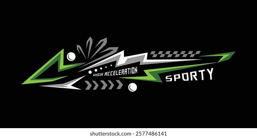 Abstract racing sports wrap decal sticker graphic