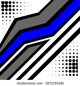 Abstract racing stripes background white, blue and grey color free vector