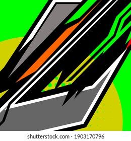 Abstracto rayas de carreras fondo amarillo, negro, gris, naranja y blanco libre de color vectorial