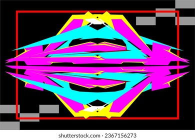 abstract racing vector background design with a unique striped pattern and a combination of bright and attractive colors for your racing design