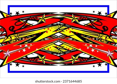 abstract racing vector background design with a unique striped pattern and a combination of bright and unique colors, with cool effects and a white background