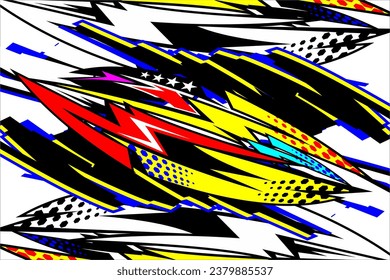 Abstract Racing Vector Background Design with Unique Line Pattern with Bright and Fresh Color Blend