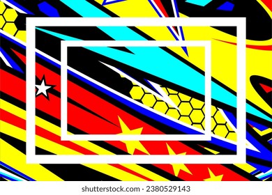 Abstract Racing Vector Background Design with unique line patterns and with bright color combinations and star effects that look cool.suitable for your racing background