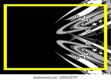 Abstract Racing Vector Background Design with Unique Line Pattern and with Elegant Grayscale Color Combination