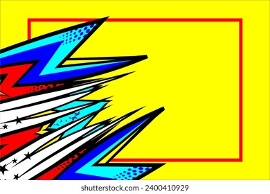 Abstract Racing Vector Background Design with Unique Line Pattern and Bright Color,Looks Beautiful with star efect