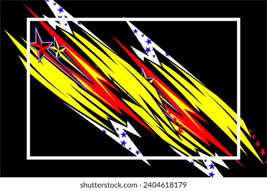 Abstract Racing vector background design with unique line pol and with bright color combination. Suitable for your racing design