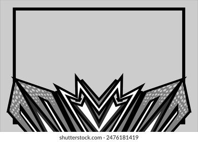 abstract racing vector background design with line patterns and grayscale colors