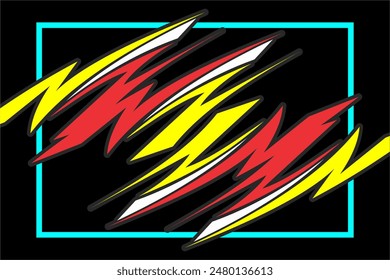 abstract racing vector background design with unique line patterns and bright colors