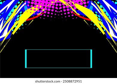 Abstract racing vector background design with unique line patterns and bright color combinations
