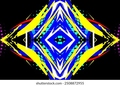 Abstract racing vector background design with unique line patterns and bright color combinations