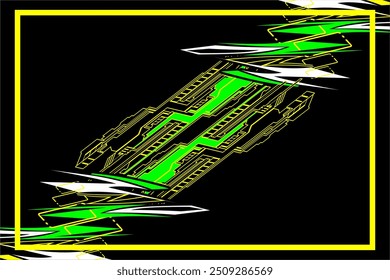 Abstract racing vector background design with unique line patterns and bright colors, suitable for your car wrap