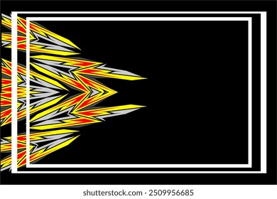 Abstract racing vector background design with cool patterns suitable for your car wrap design
