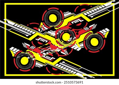Abstract racing vector background design with unique line pattern, suitable for your car wrap