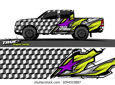 
abstract racing vector background for truck car and vehicles wrap design. 