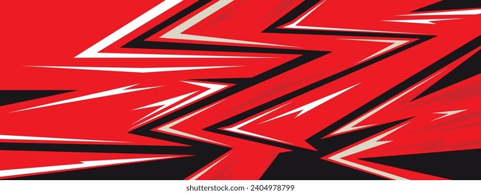 Resumen del concepto de diseño rojo blanco. Diseño de ajuste de calcomanías de coches	