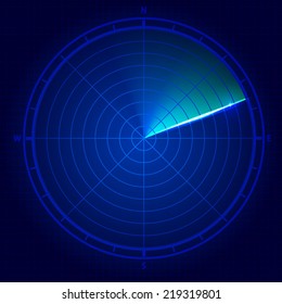 Abstract radar background. Vector illustration.