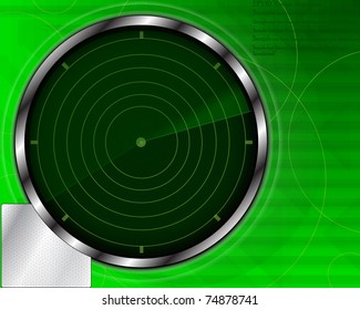 abstract radar with green background