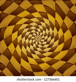 Abstract radial background, sliced circles - illustration