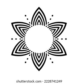 Abstract Radial Circle Pattern. Decorative Element for Design. Vector Art.