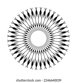 Resumen del patrón de círculo radial. Elemento decorativo para el diseño. Arte vector.