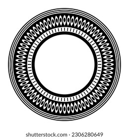 Abstract Radial Circular Pattern for Decorative Round Frame. Vector Art.