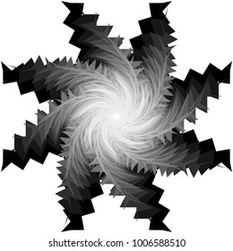 Abstract radial crystal element