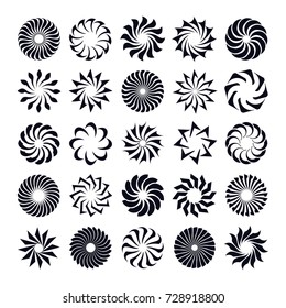 Abstract Radial Design Element Vector Set