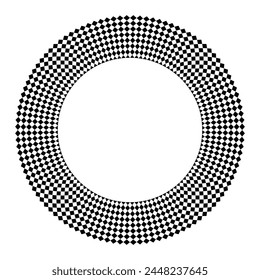 Patrón geométrico radial Abstractas para marco redondo decorativo. Arte vectorial.