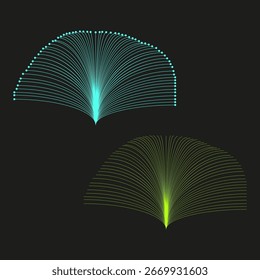 Gradiente radial Abstractas. Rayos azul turquesa. Efecto de luz brillante. Forma geométrica de Vector. EPS 10.
