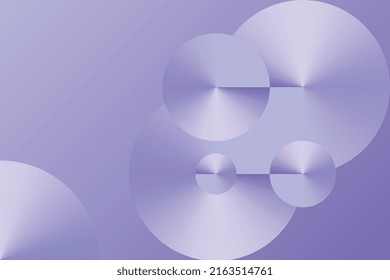 Abstract radial gradient circle shapes composition background. Round metallic gradient illustration