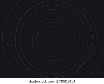 Gradiente radial abstrato com círculos concêntricos em tema escuro monocromático, design minimalista moderno com textura sutil para uso de fundo