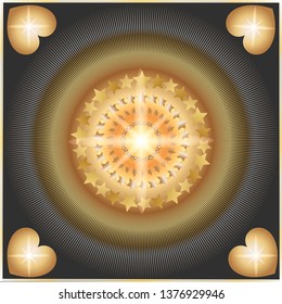Abstract Radial Gradient Gold Ball Background. Silver meta radial texture background. Metallic gradient vector illustration. Grayscale circular ornaments collection. Gold, White, gray design elements.