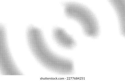 Abstract radial halftone background, monochrome texture radial dots