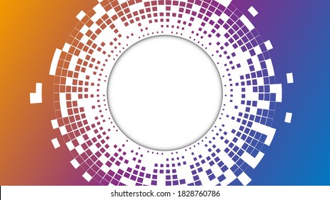 Abstract radial halftone background. Vector illustration.