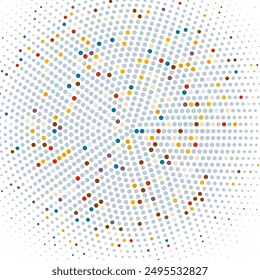 abstract radial halftone dots design background