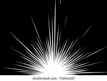 Abstract radial light speed zoom for comic background vector illustration.