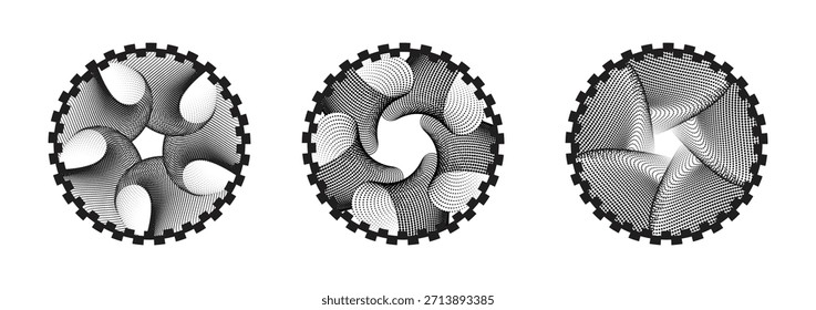 Geometría de línea radial Abstractas, Ilustración vectorial de Formas estelares.
