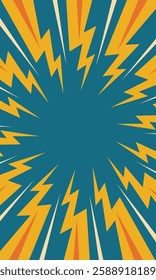 Abstract radial lines comic retro background